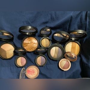 Laura Geller Baked eyeshadows and bronzer.